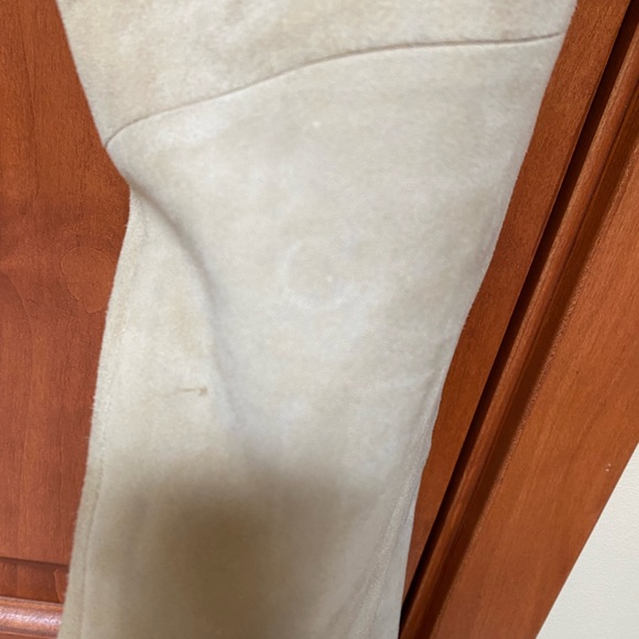 Express Design Studio “Editor” suede pants. Bootcut, size 8, cream/light khaki - Picture 9 of 15